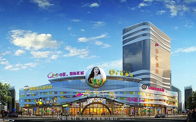 供宁夏商场装修客户参考的大型商场装修设计效果图
