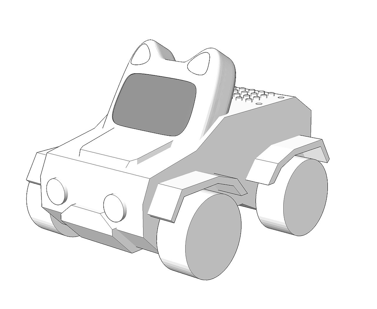 概念草图小喵科技的steam编程小车玩具设计,可惜后续没能完成~深圳