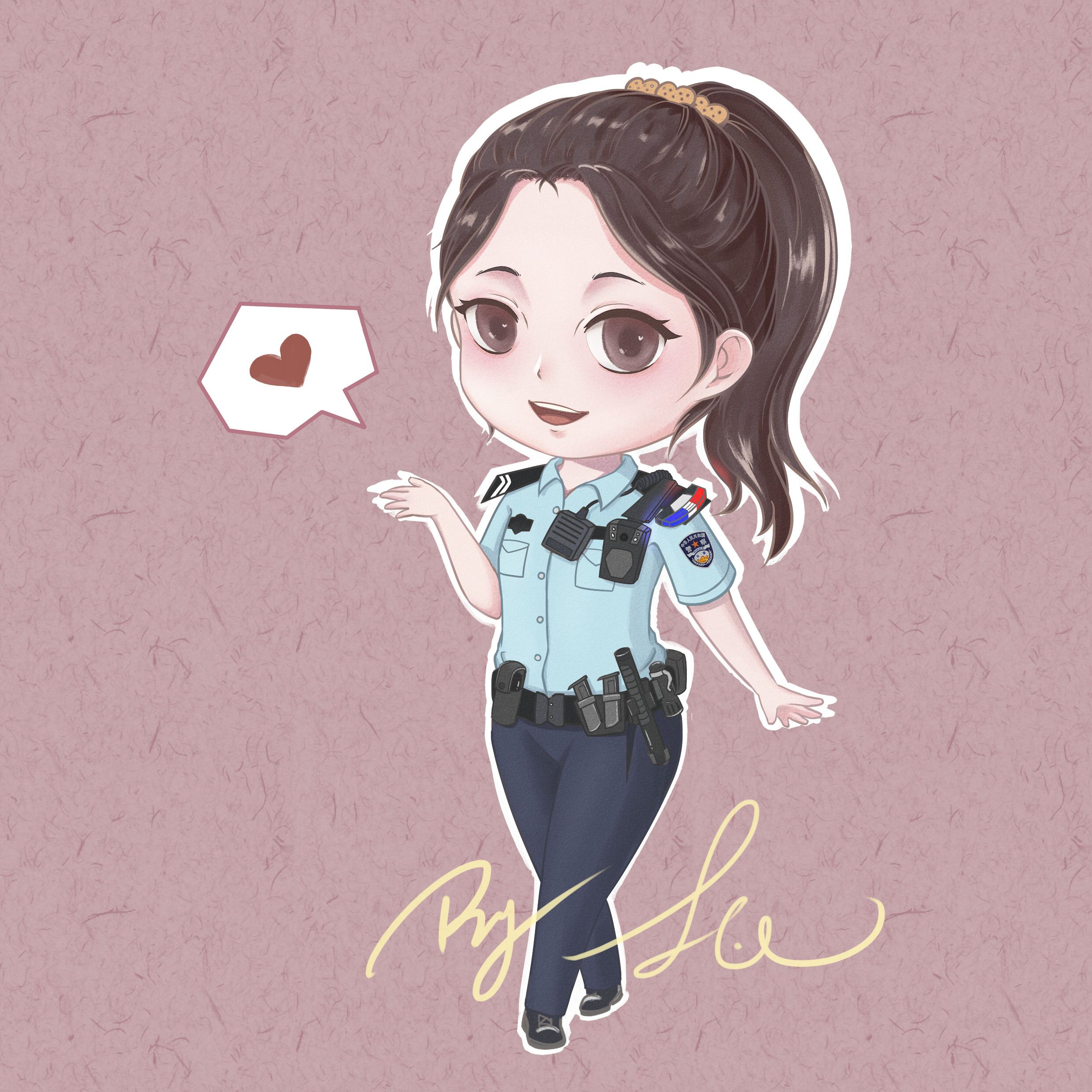 警花小姐姐的新年贺图w