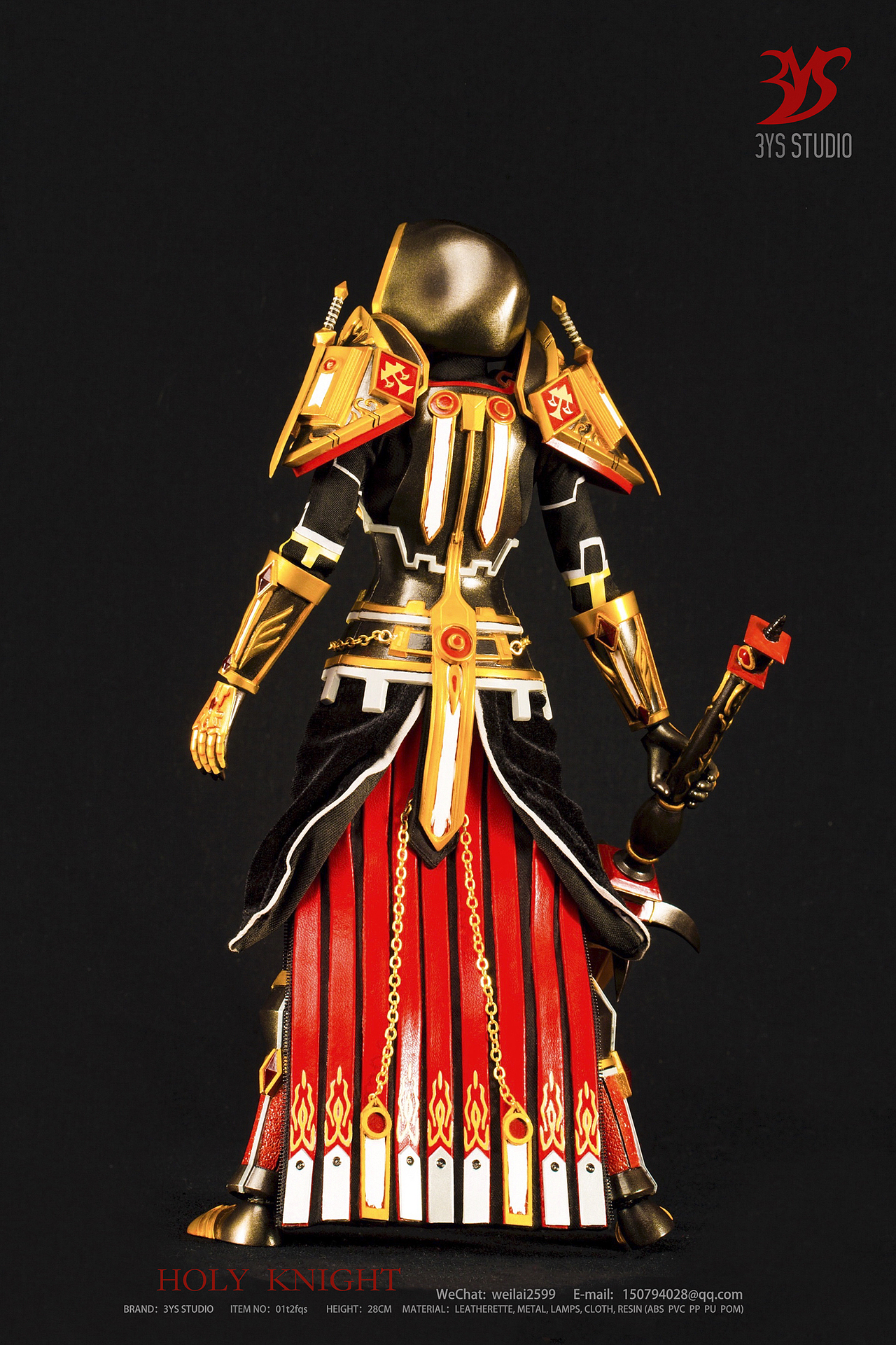 3ys holy knight 圣骑士 红龙盾套 可动 兵人