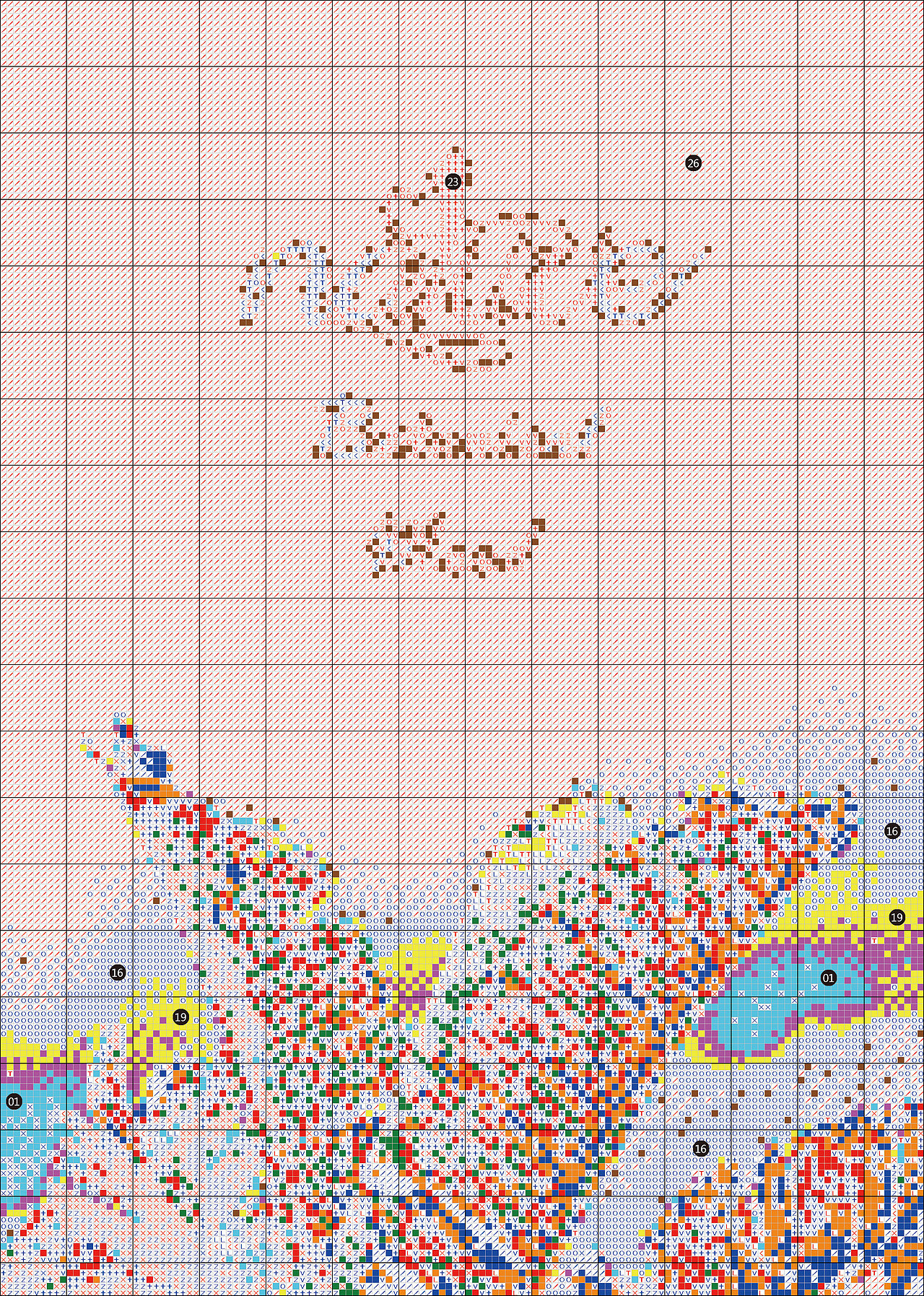 11CT-NCKF284B-1-清新绿植B款-40x53cm-十字绣打印图纸