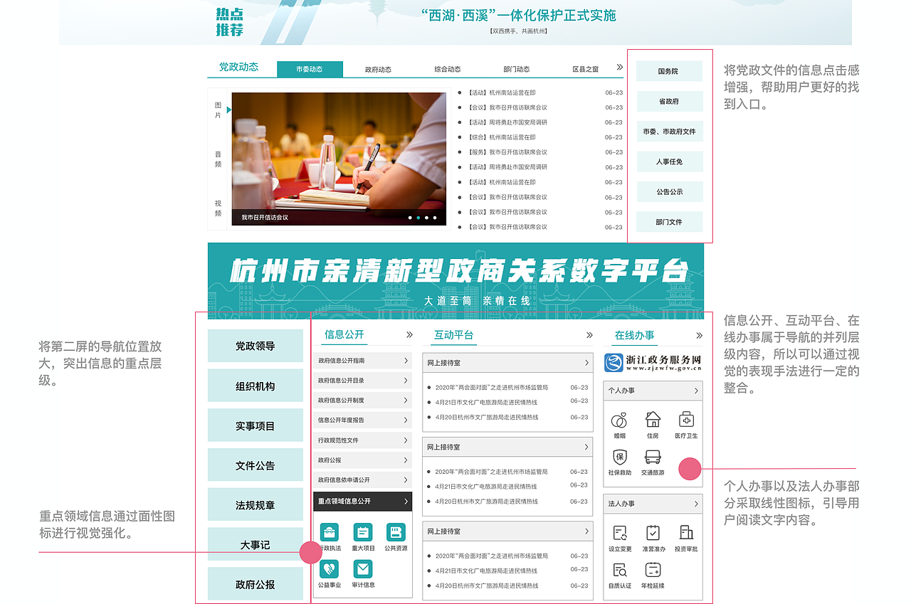 阿里-杭州市政府官方网站设计
