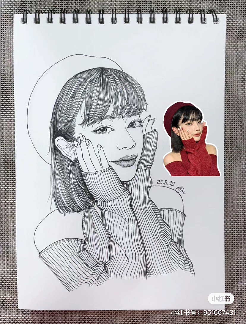 人物线性速写（图ZMzQ1MDQyMjAw） - 创作习作 - 站酷设计师COCO2908原创素材 - 站酷ZCOOL