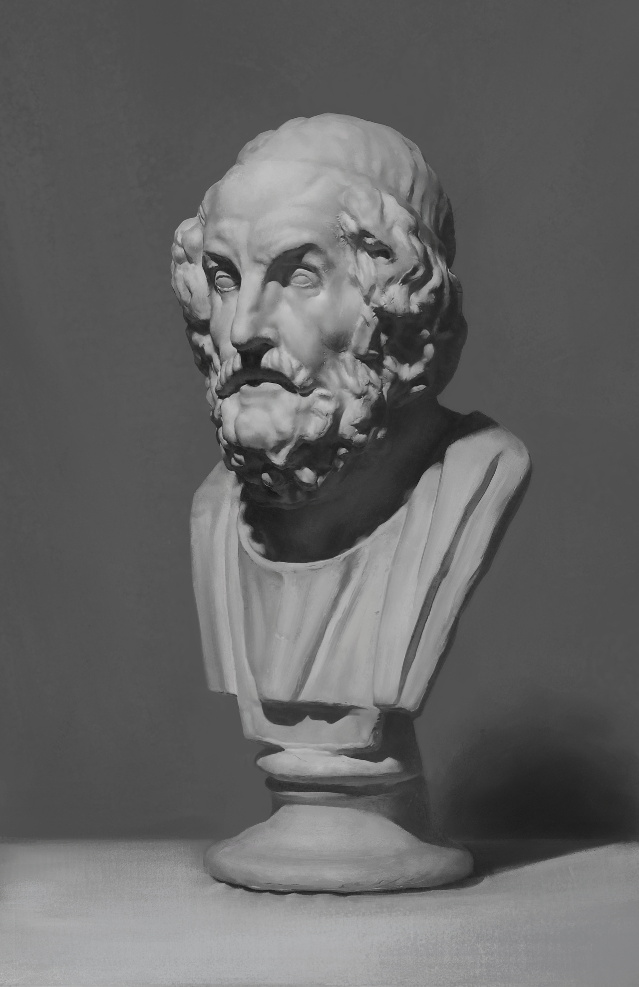 石膏像荷马|其他|其他|bjhbrz0707_原创作品-站酷zcool