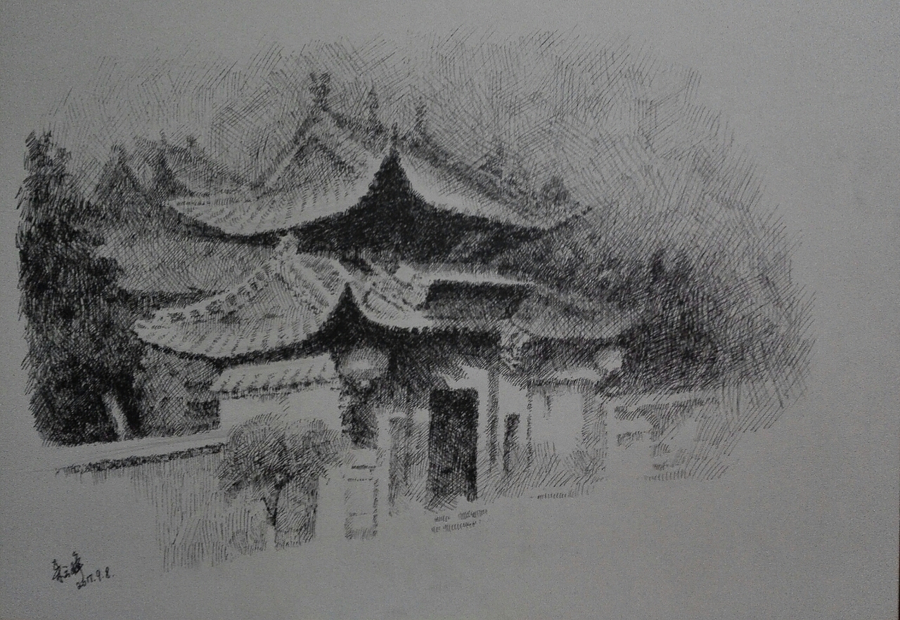 钢笔画习作几幅（图ZOTE5MTc1MDQ=） - 绘画 - 站酷设计师go朱云峰1原创素材 - 站酷ZCOOL