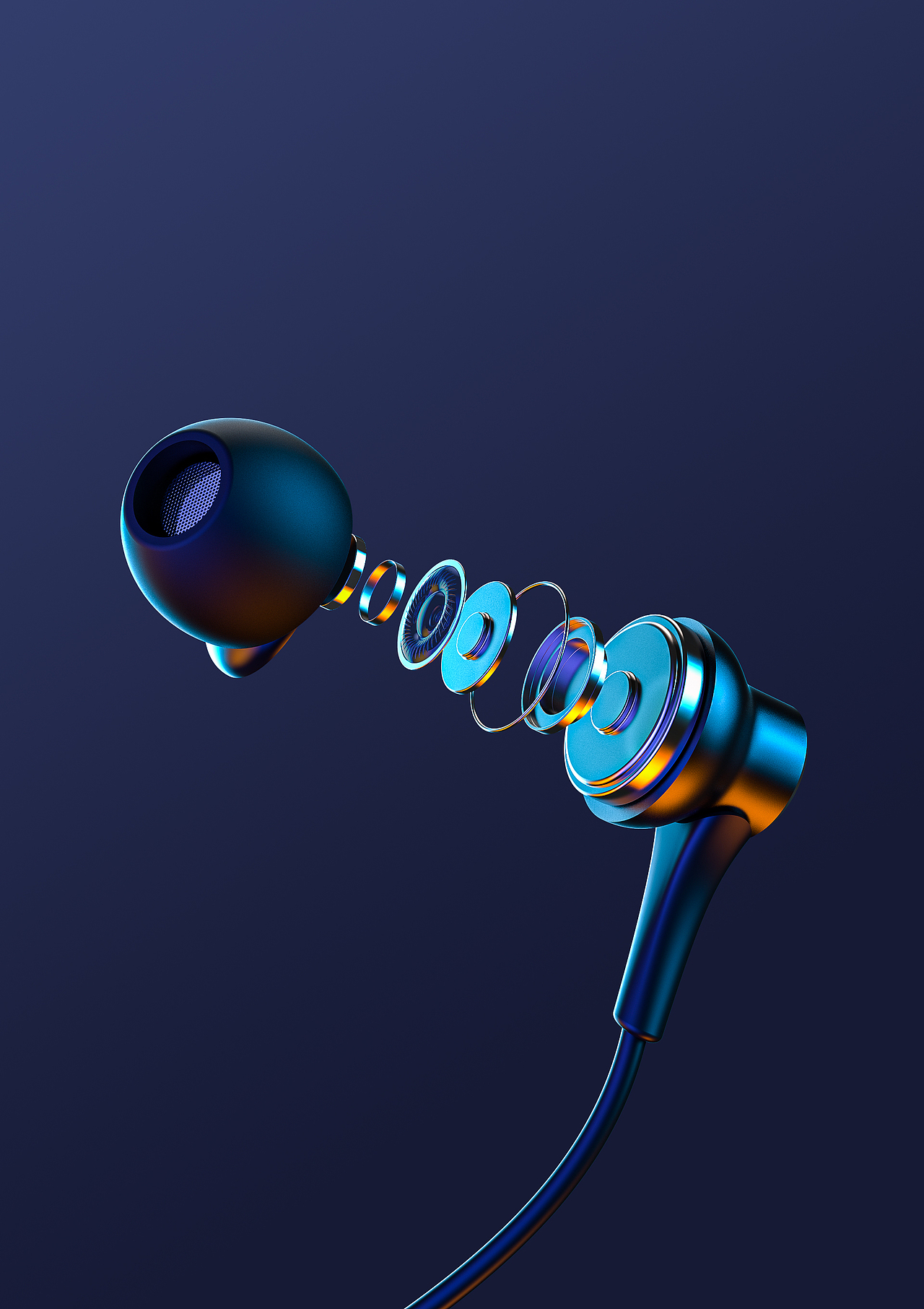 产品渲染-蓝牙耳机两款