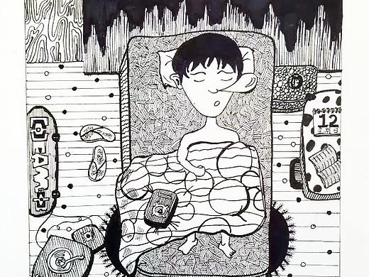 黑白装饰画