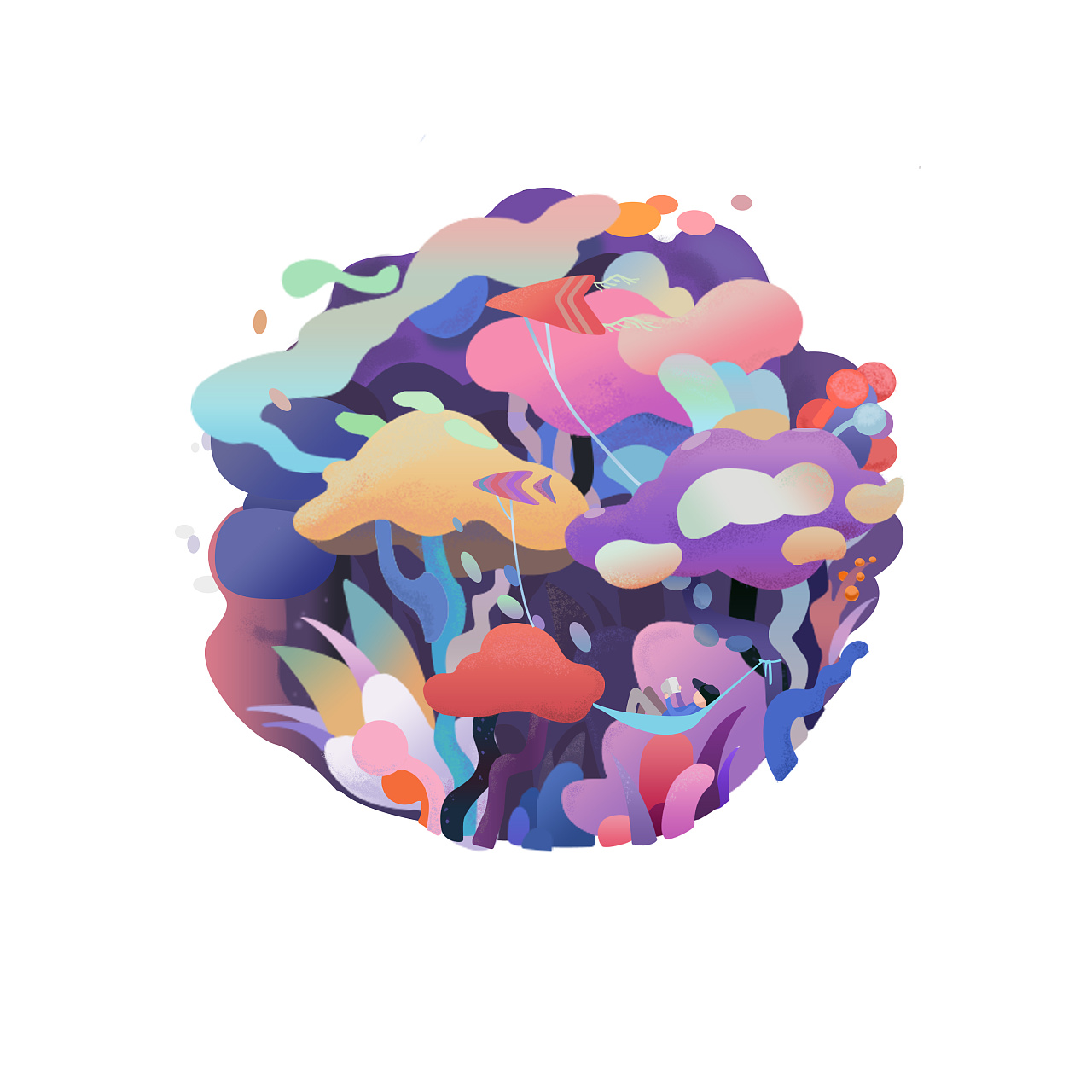 随性曲线插画练习