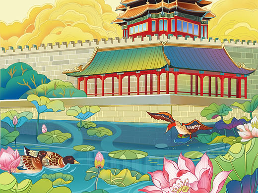 第一幅正式臨摹的國風(fēng)插畫（個(gè)人主頁-ZNjYzMTU5ODg=） - 創(chuàng)作習(xí)作 - 站酷設(shè)計(jì)師淺年_Sobrani原創(chuàng)素材 - 站酷ZCOOL