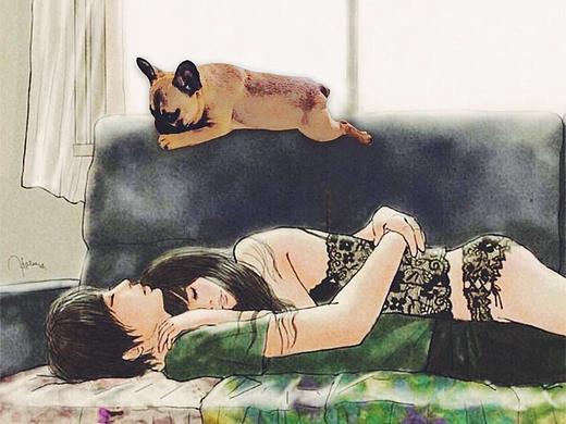 用AI画的我家狗狗，设计成了手机壳和屏保