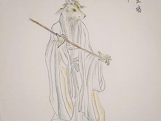二十八星宿之牛星神（临摹）