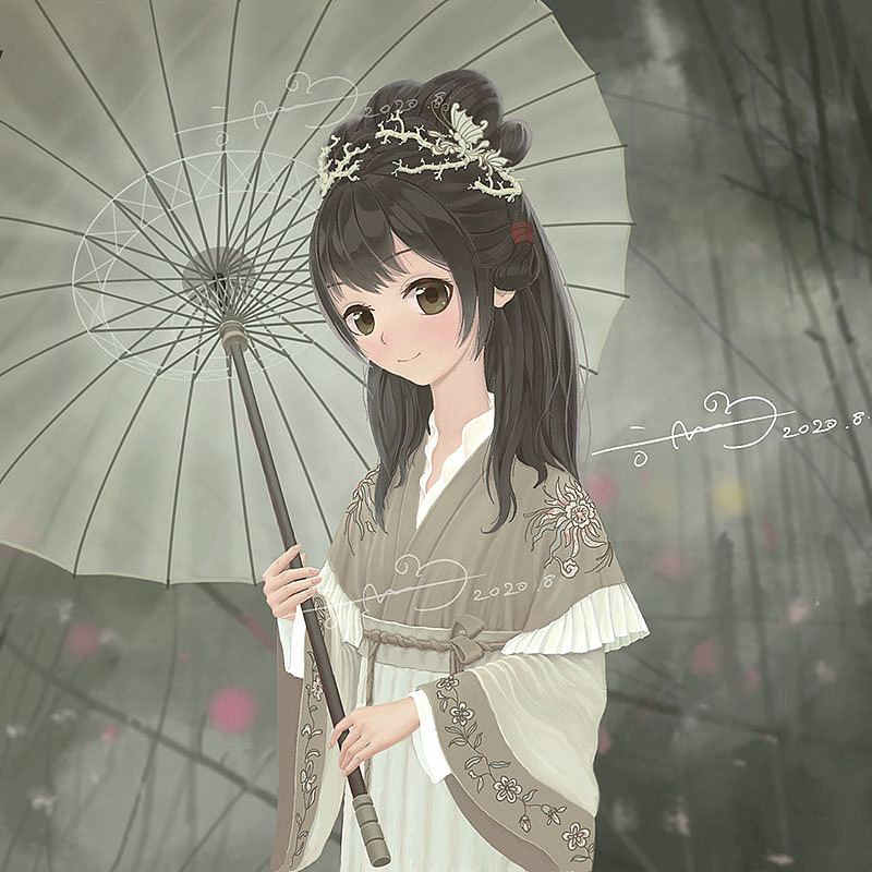 竹林女孩（图ZMjE5NTU5Nzg0） - 单幅漫画 - 站酷设计师云鹏画原创素材 - 站酷ZCOOL