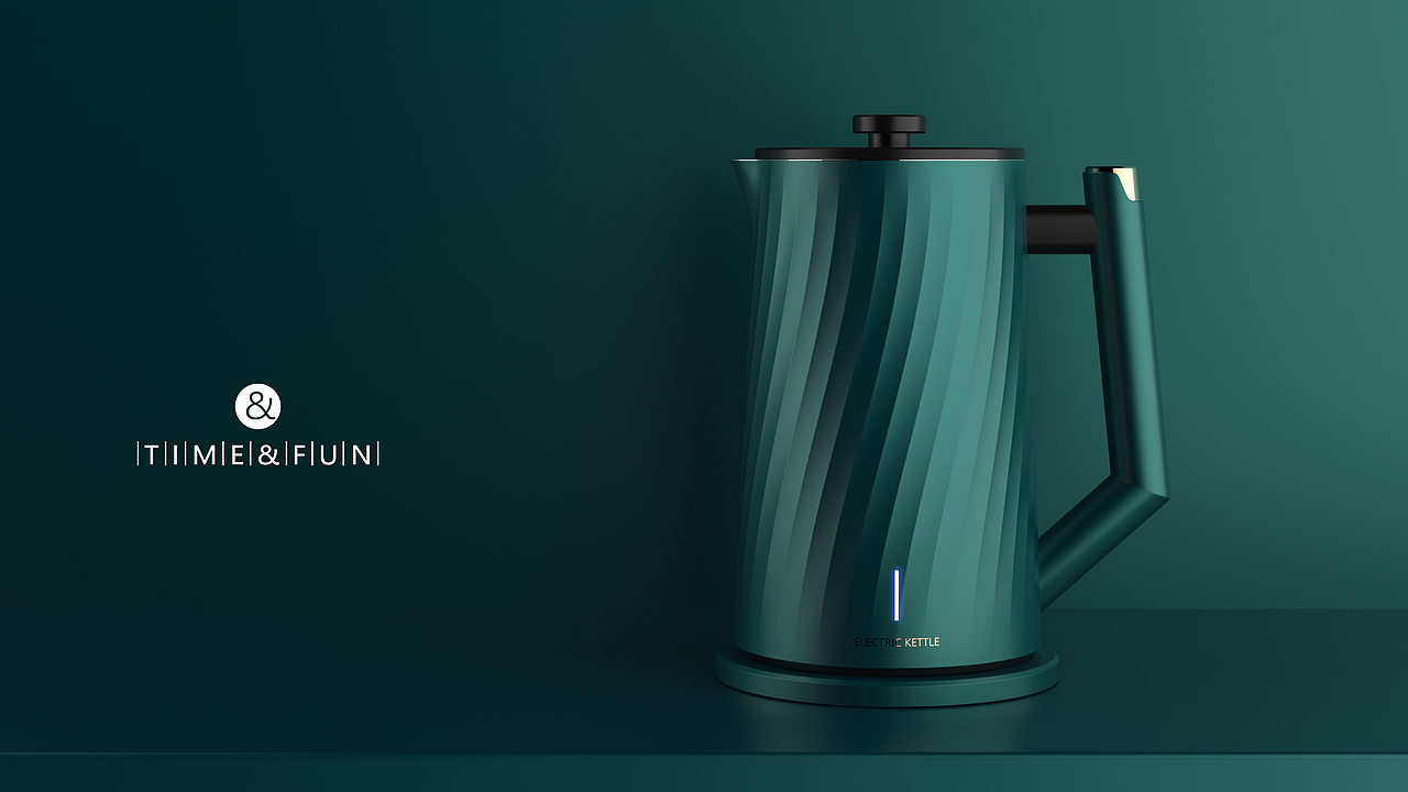 “厨房的绿植”
大面积暗绿色,搭配流线型水纹元素,丰富了设计细节,避免单调乏味,非常规的色调及造型形态,小资得来又极具个性,安放在厨房一角,低调却不容忽视。