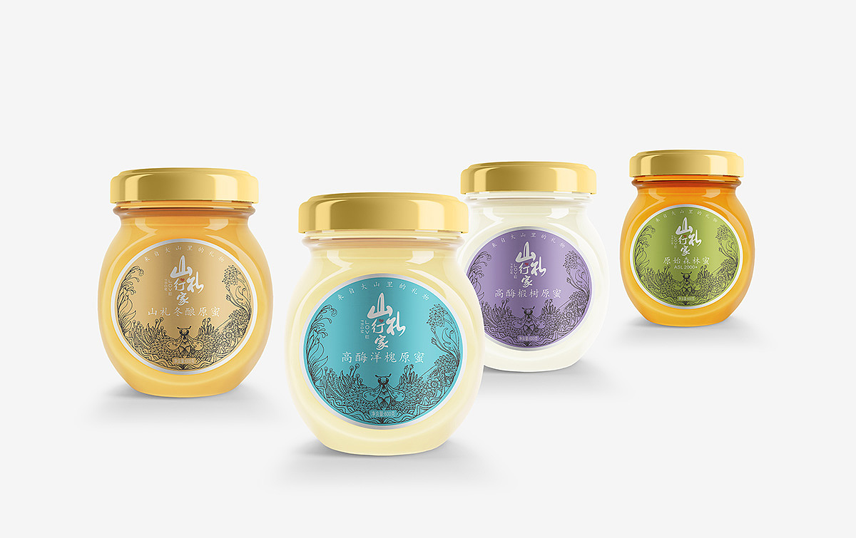 山礼行家蜂蜜品牌包装设计