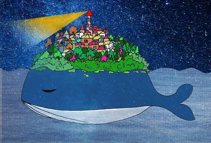 蓝鲸岛上色完成