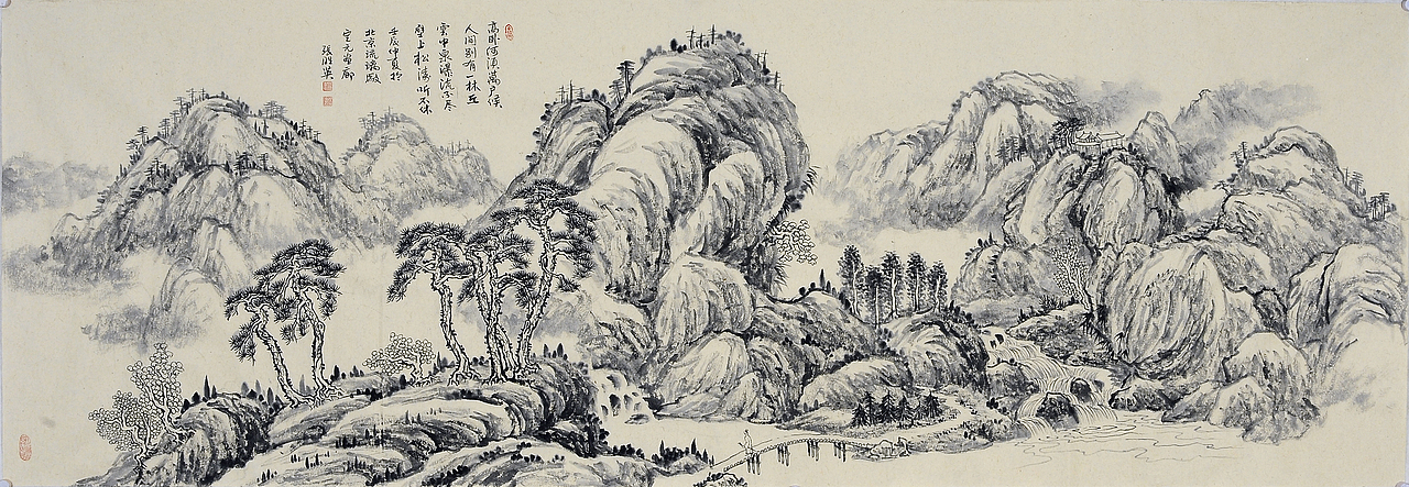 老师张胜英山水画（图ZMTM4MzYxNDA4） - 绘画 - 站酷设计师阻尼原创素材 - 站酷ZCOOL