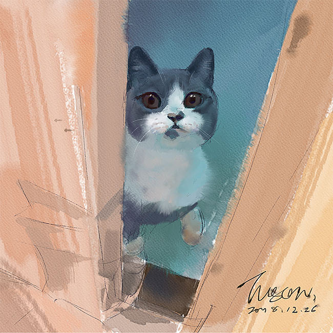 又画了10只猫（图ZMTg2NDE3ODMy） - 艺术插画 - 站酷设计师Tusan了了原创素材 - 站酷ZCOOL