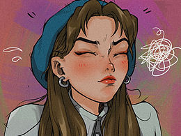 抽空练习画画自己