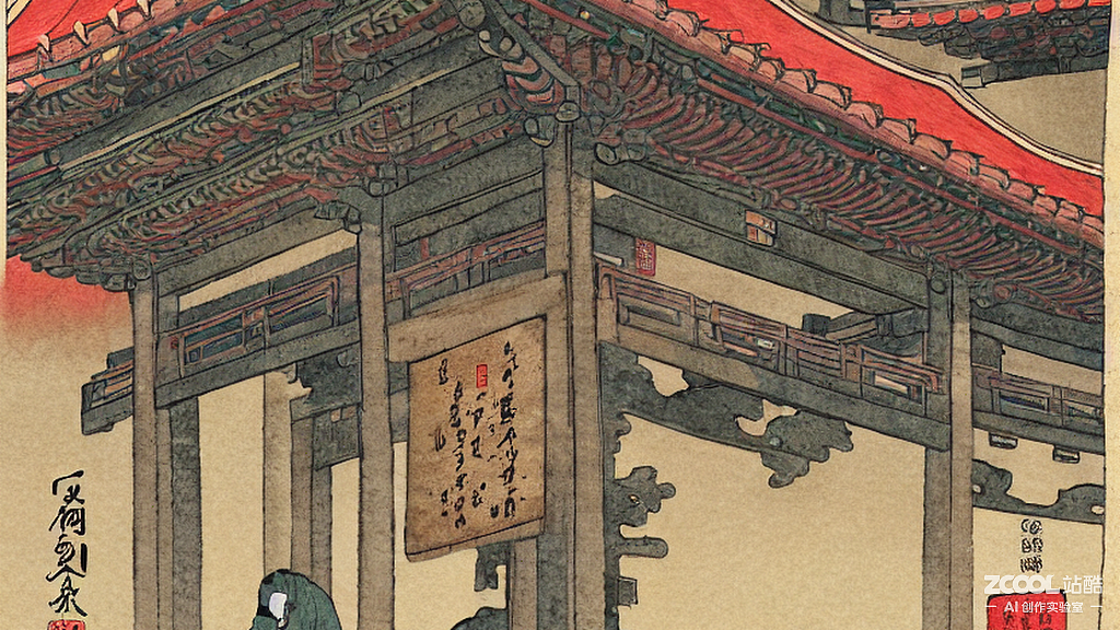 #AI创作实验室#汉代建筑门楼（图ZMzIwMjE1MzYw） - AI作品 - 站酷设计师pocaomao原创素材 - 站酷ZCOOL