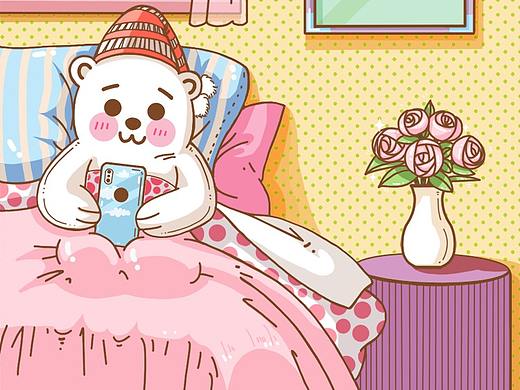 畫了一張壁紙（個(gè)人主頁-ZNDU4NDgyNTY=） - 兒童插畫 - 站酷設(shè)計(jì)師菇咕咕醬原創(chuàng)素材 - 站酷ZCOOL