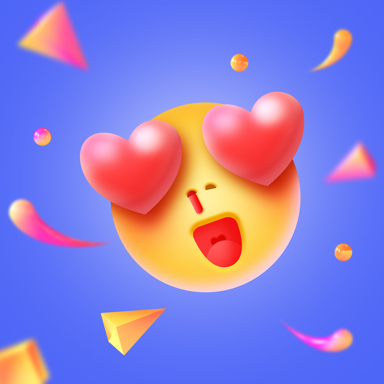 PS可爱搞怪3D立体表情包!