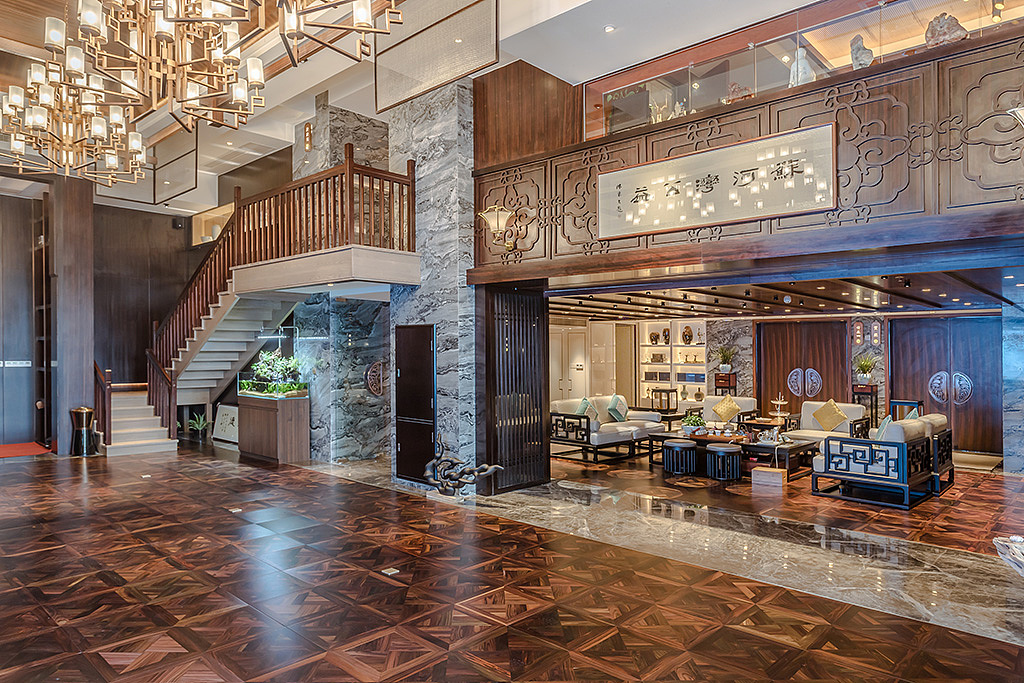 苏河湾公益室内环境拍摄高档酒店高档中式餐厅