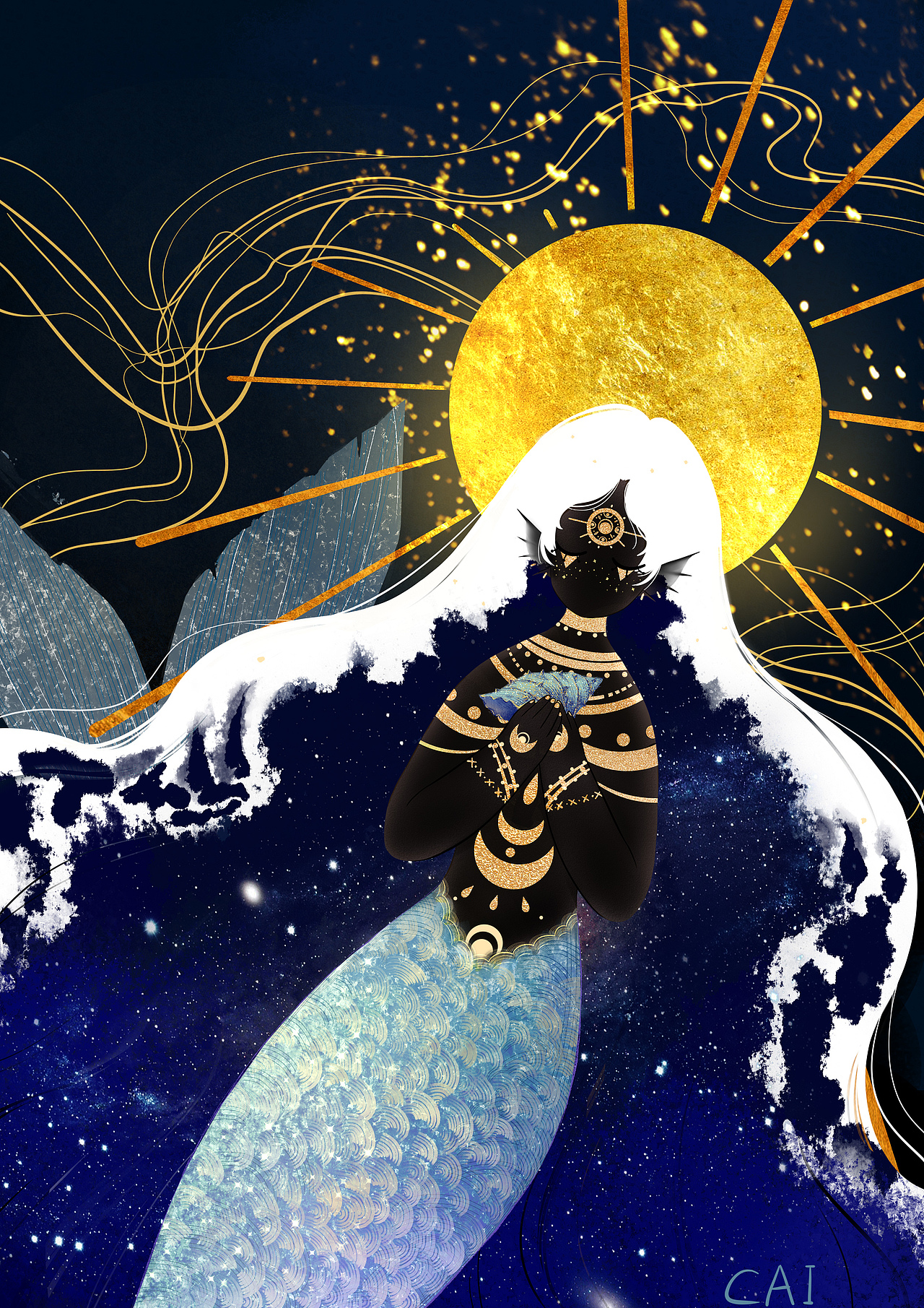 人鱼之梦（图ZMjEwMzA0MzY0） - 创作习作 - 站酷设计师喵阿财原创素材 - 站酷ZCOOL