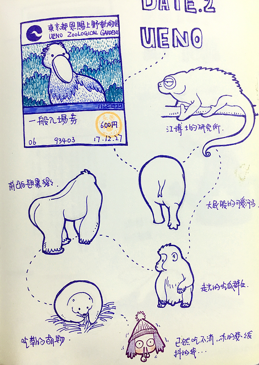 这个是 2017 的游记,只坚持画了两页o(╥﹏╥)o