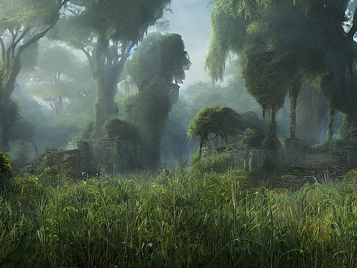 #AI创作实验室#废墟（个人主页-ZNjI2NDU3MjQ=） - AI作品 - 站酷设计师一小六一原创素材 - 站酷ZCOOL