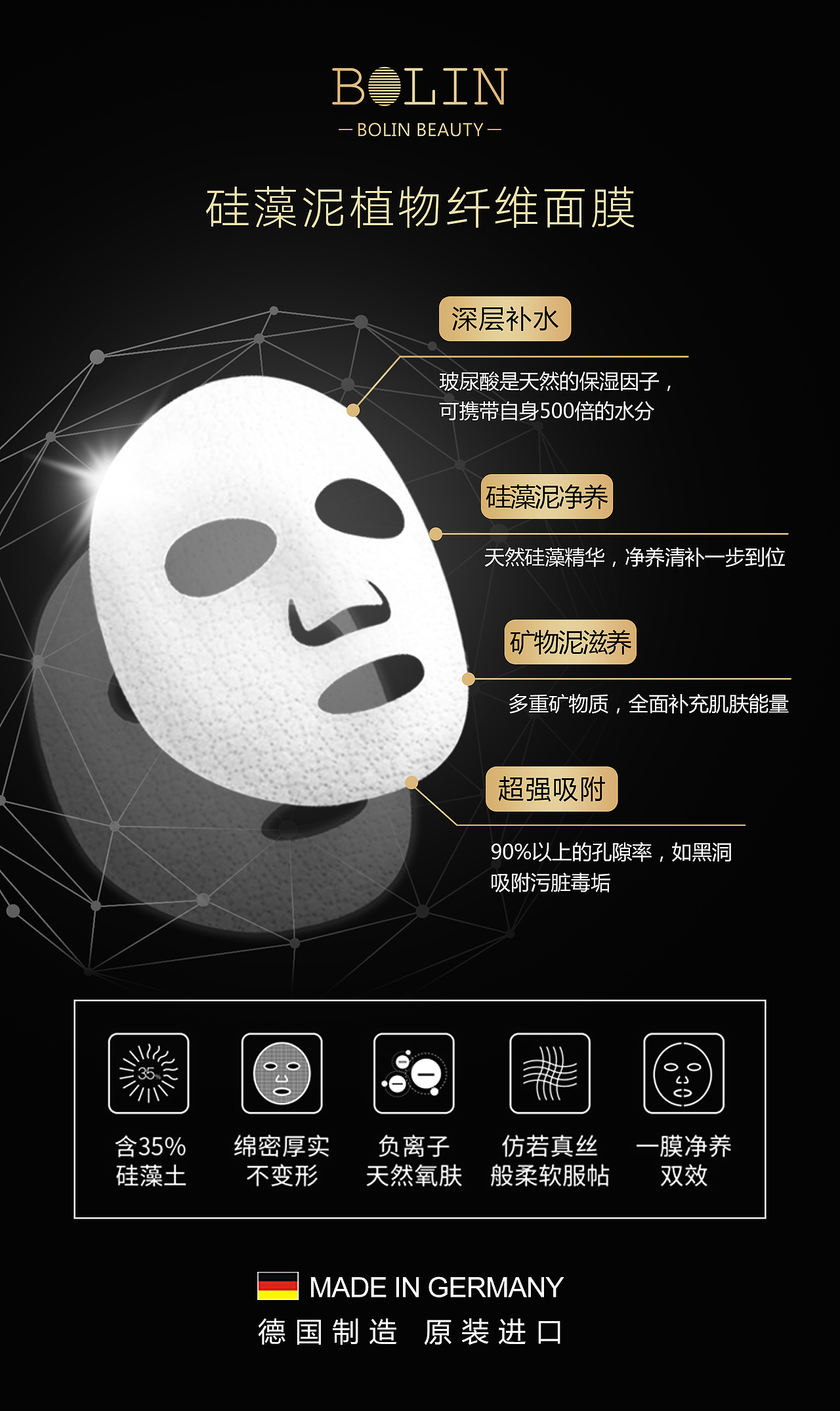 玻尿酸修护精华面膜