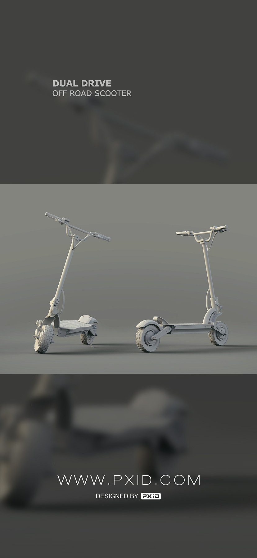 新款双驱越野滑板车