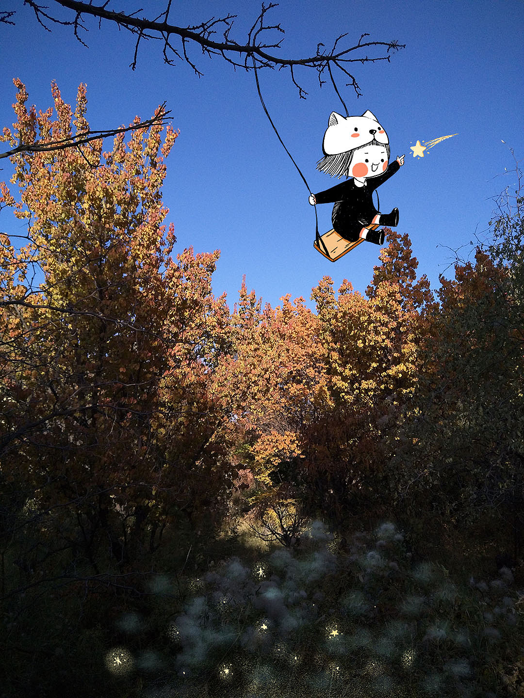 喵宝✲ 和秋天约好去旅行（图ZMTMzODcxNTQ4） - 单幅漫画 - 站酷设计师猫矮_MAOI原创素材 - 站酷ZCOOL