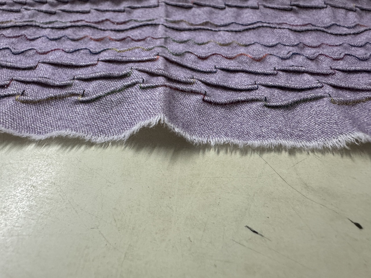 家纺面料棉布上的特种绣花工艺浮雕绣