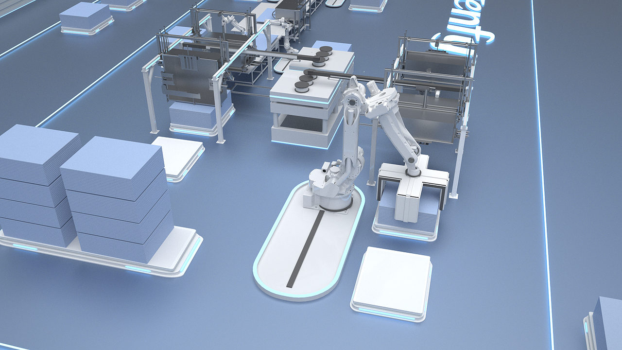 Tenfy智能自动化工厂动画