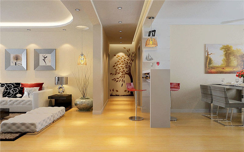 走廊区,一般要求简洁明快,从这个家渡看;走廊是宽敞而富有历史气息的。