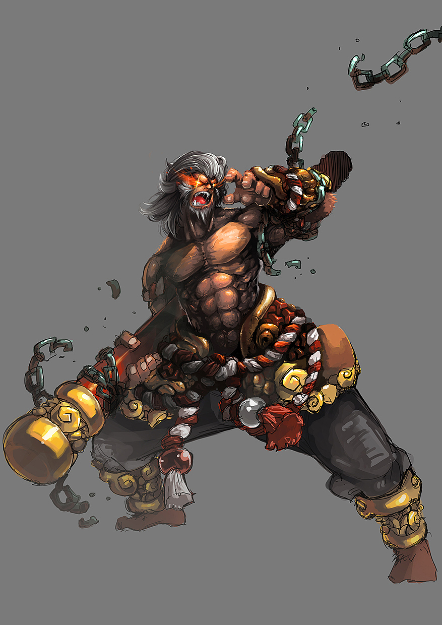 齐天大圣之大闹天空（图ZNDE1MDI5ODg=） - 商业插画 - 站酷设计师GORGEOUS_高三欠原创素材 - 站酷ZCOOL