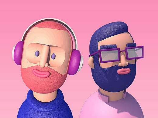 C4D練習-眼鏡兒大叔（個人主頁-ZNDE4NjkyMzI=） - 其他三維 - 站酷設計師GGGGLLLLTIAN原創(chuàng)素材 - 站酷ZCOOL