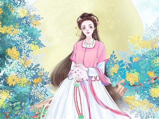 抱兔子少女（个人主页-ZNTIyNjI2MjA=） - 创作习作 - 站酷设计师水水插画原创素材 - 站酷ZCOOL