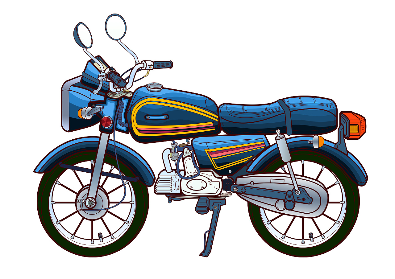 老爸同年嘉陵摩托|插画|插画习作|曾科 - 原创作品 - 站酷 (zcool)