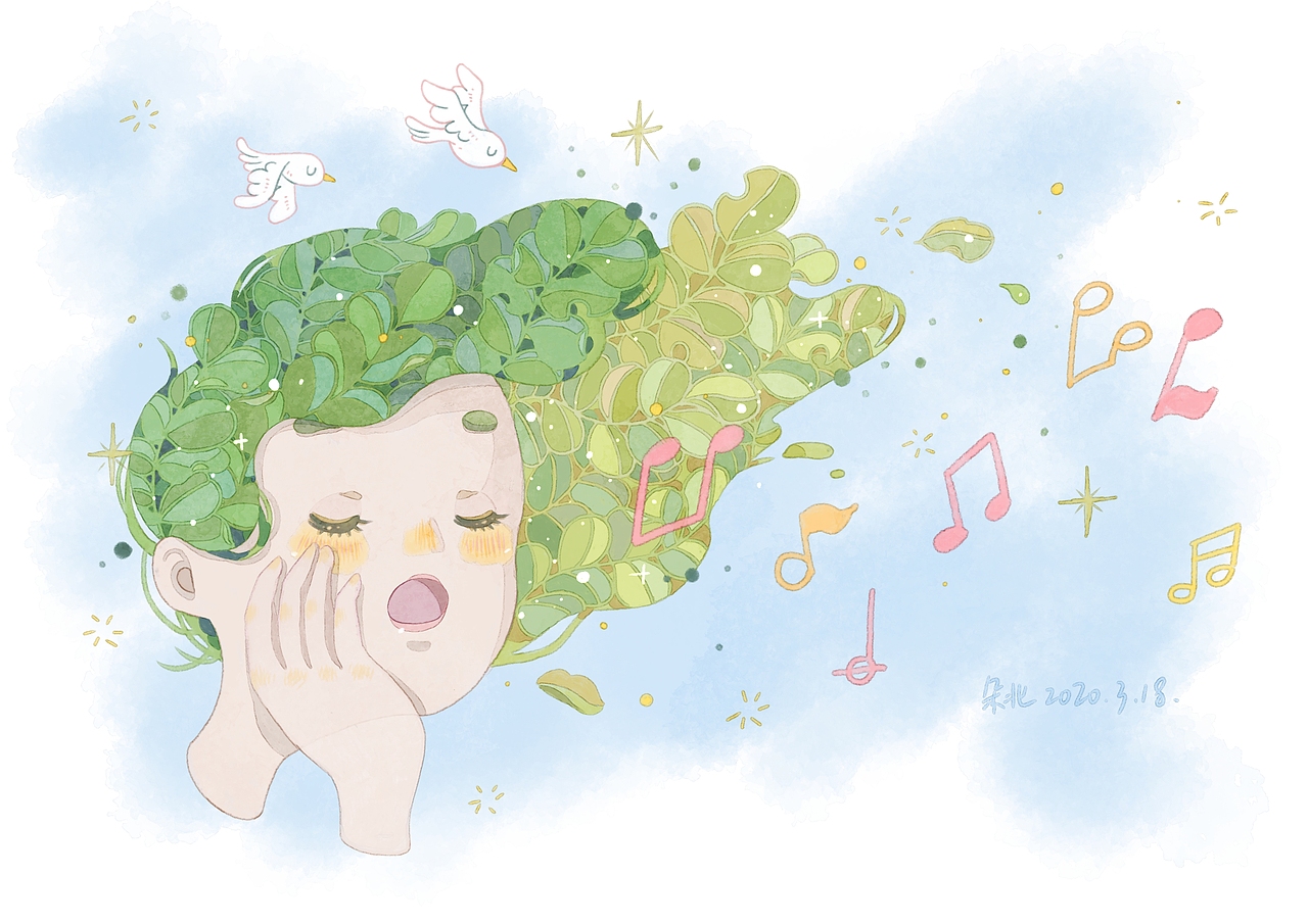 阿多尼斯的诗歌为灵感创作的一些插画