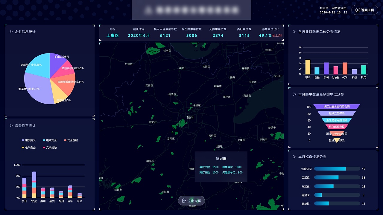 隐患排查可视化|ui|软件界面|吴麻子 - 原创作品 - 站酷 (zcool)