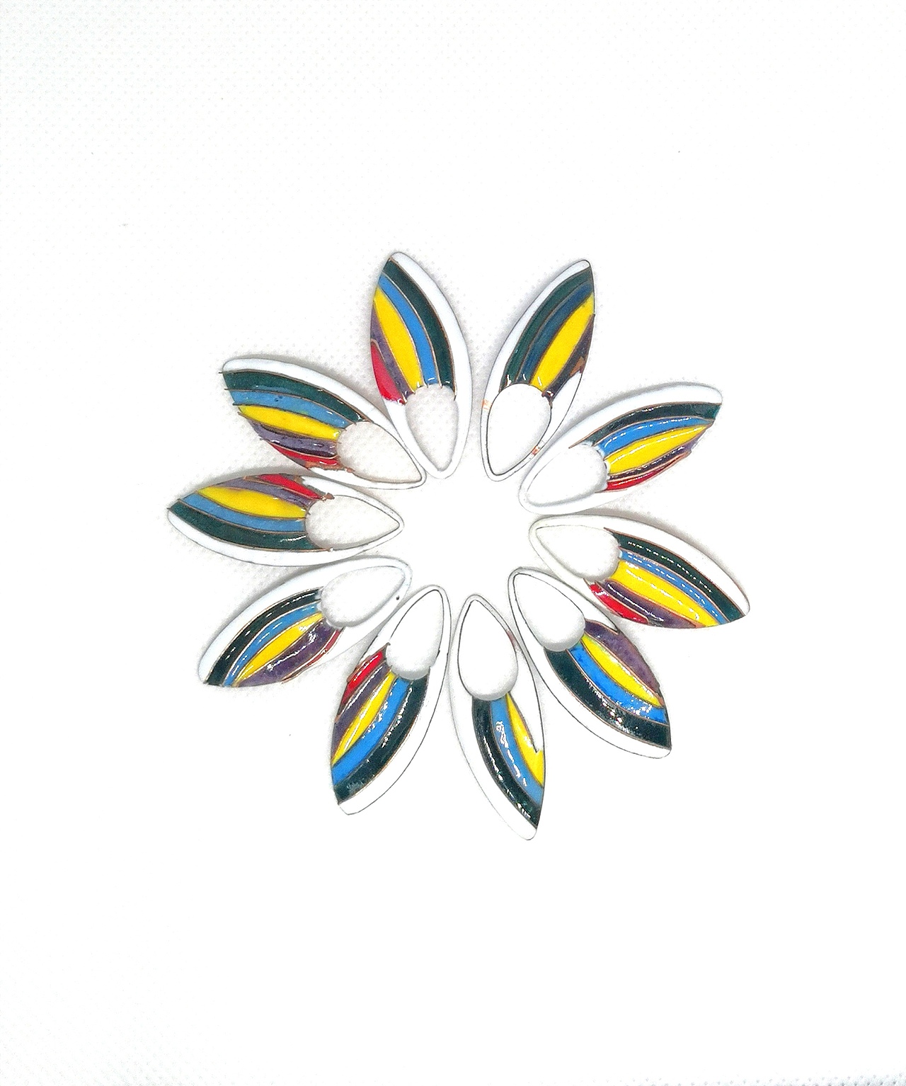 贝叶-原创掐丝珐琅耳饰