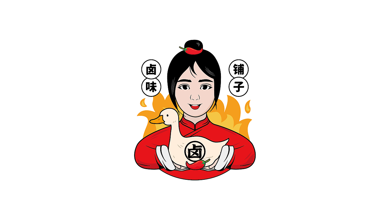 楚幺妹 卤味铺子 logo设计