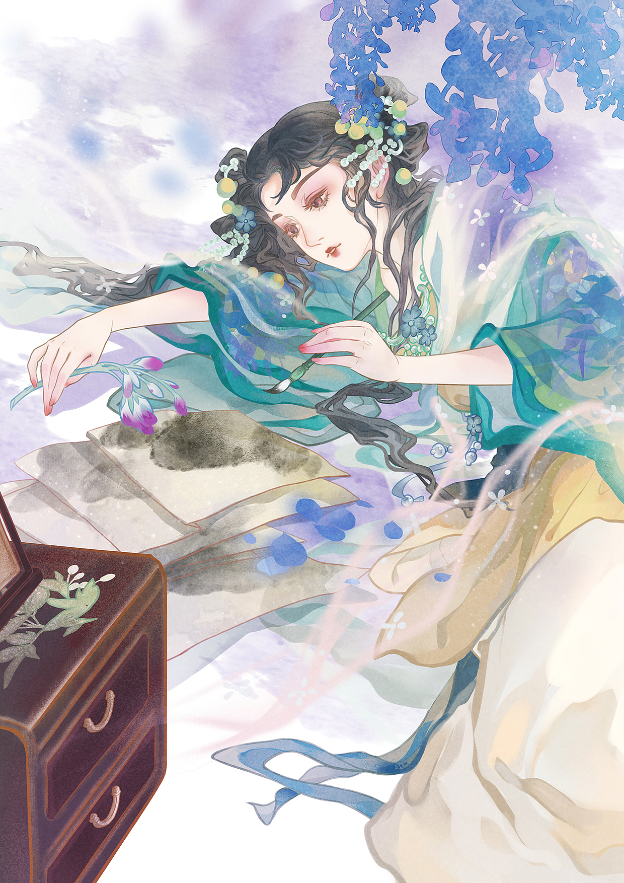 2020年仕女系列（图ZMjUyNDk5MDk2） - 商业插画 - 站酷设计师寂山有饮原创素材 - 站酷ZCOOL