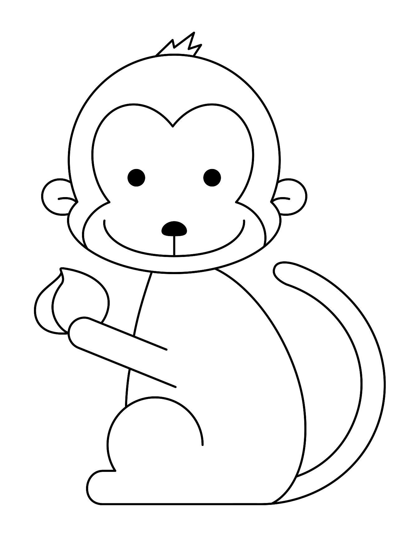 幼儿园画猴子简笔画图片