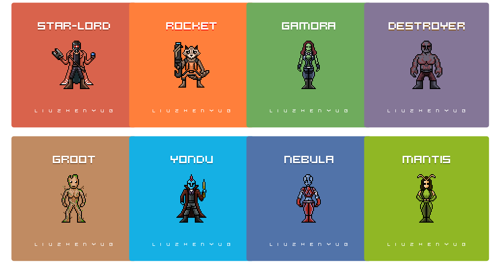 漫威超级英雄像素画