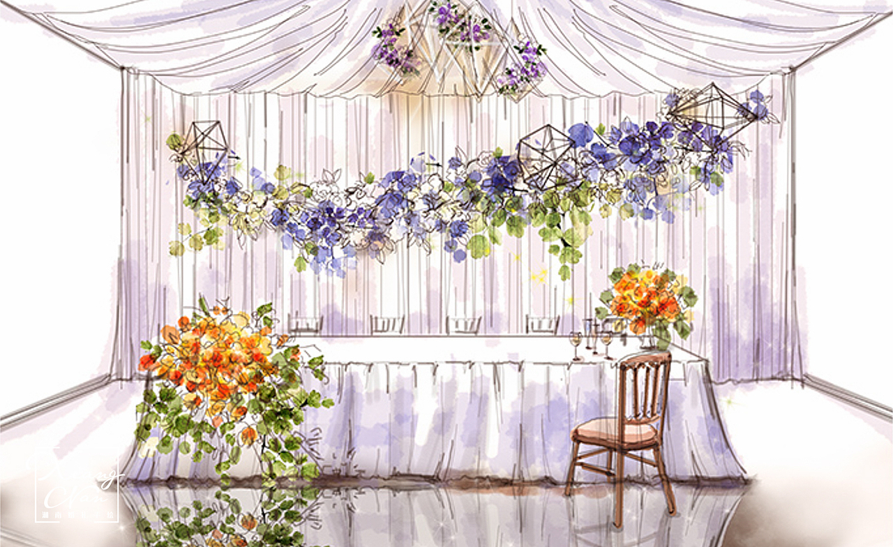 湘南婚礼手绘 小清新水彩婚礼（图ZMTEwNzk4MTAw） - 展陈设计 - 站酷设计师湘南婚礼手绘原创素材 - 站酷ZCOOL