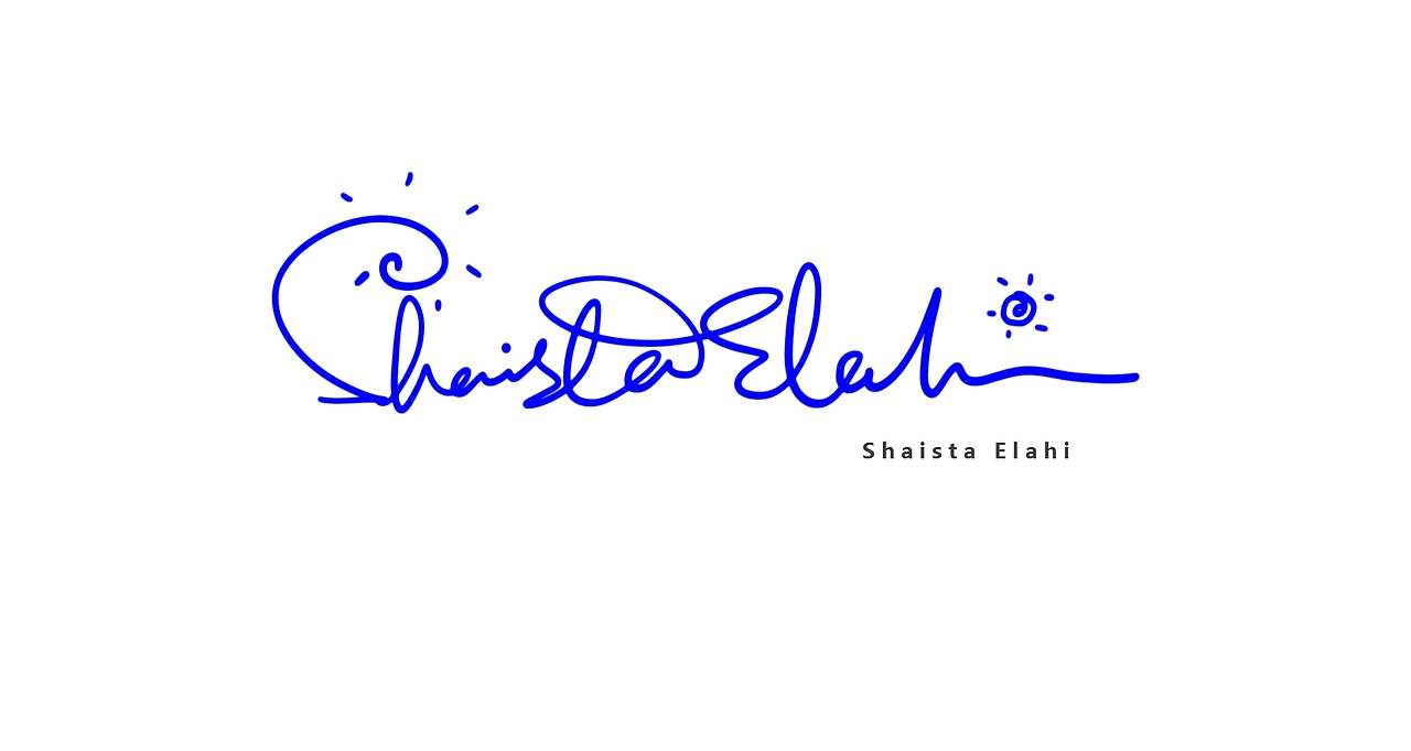 英文签名设计案例丨Shaista Elahi近百种签名设计方案