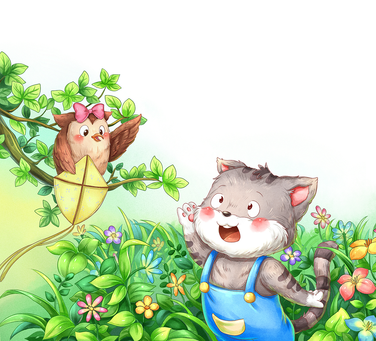 儿童插画 友谊故事 封面（图ZMjAyNzE2OTgw） - 儿童插画 - 站酷设计师野鹿子X原创素材 - 站酷ZCOOL