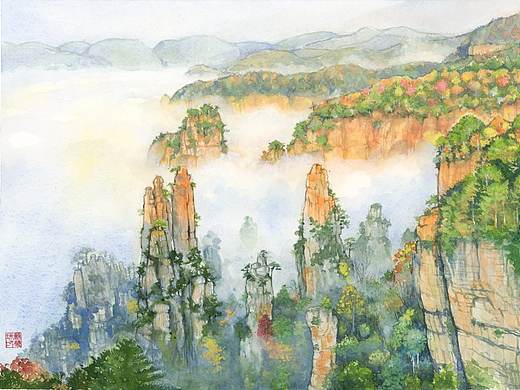 【手绘城市】张家界风景